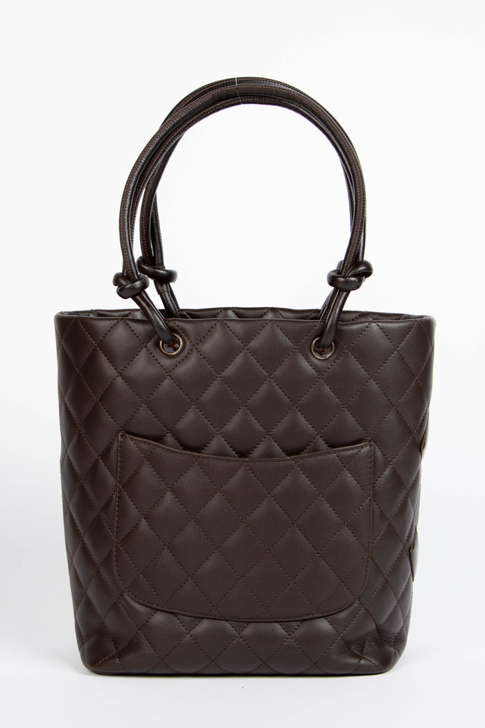 2000s Chanel Brown Rue Cambon Bucket Bag