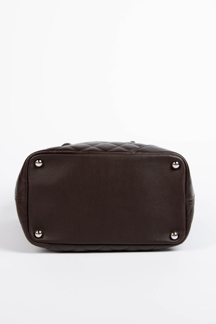 2000s Chanel Brown Rue Cambon Bucket Bag