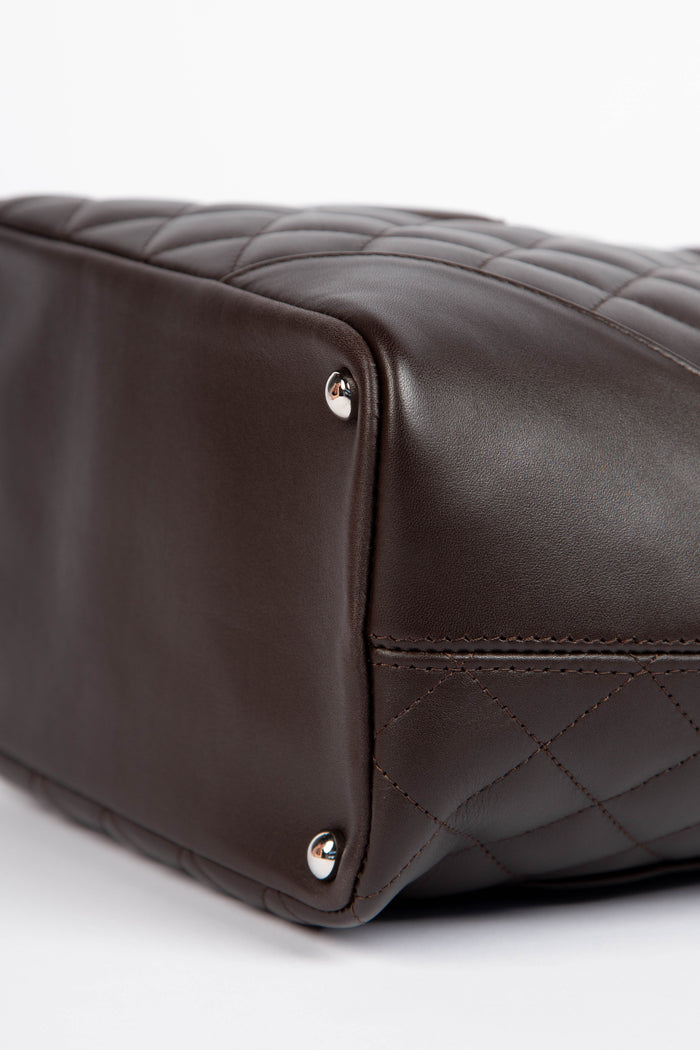 2000s Chanel Brown Rue Cambon Bucket Bag