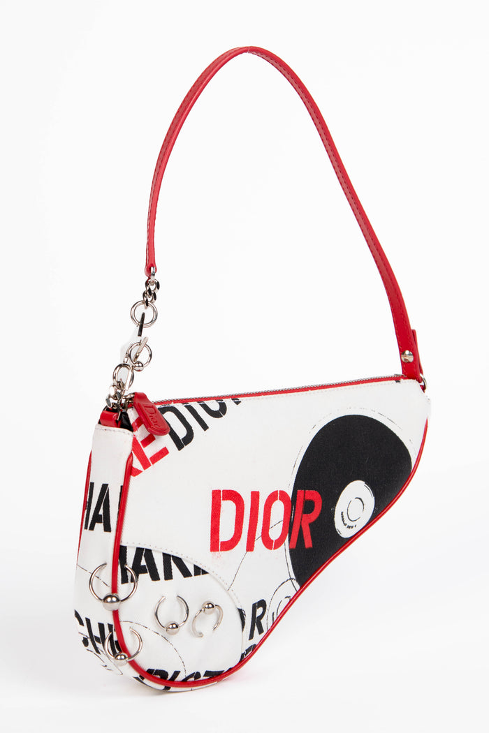 RARE 2000s Christian Dior Hardcore Piercing Saddle Bag