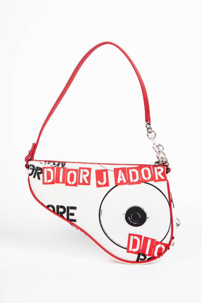 RARE 2000s Christian Dior Hardcore Piercing Saddle Bag