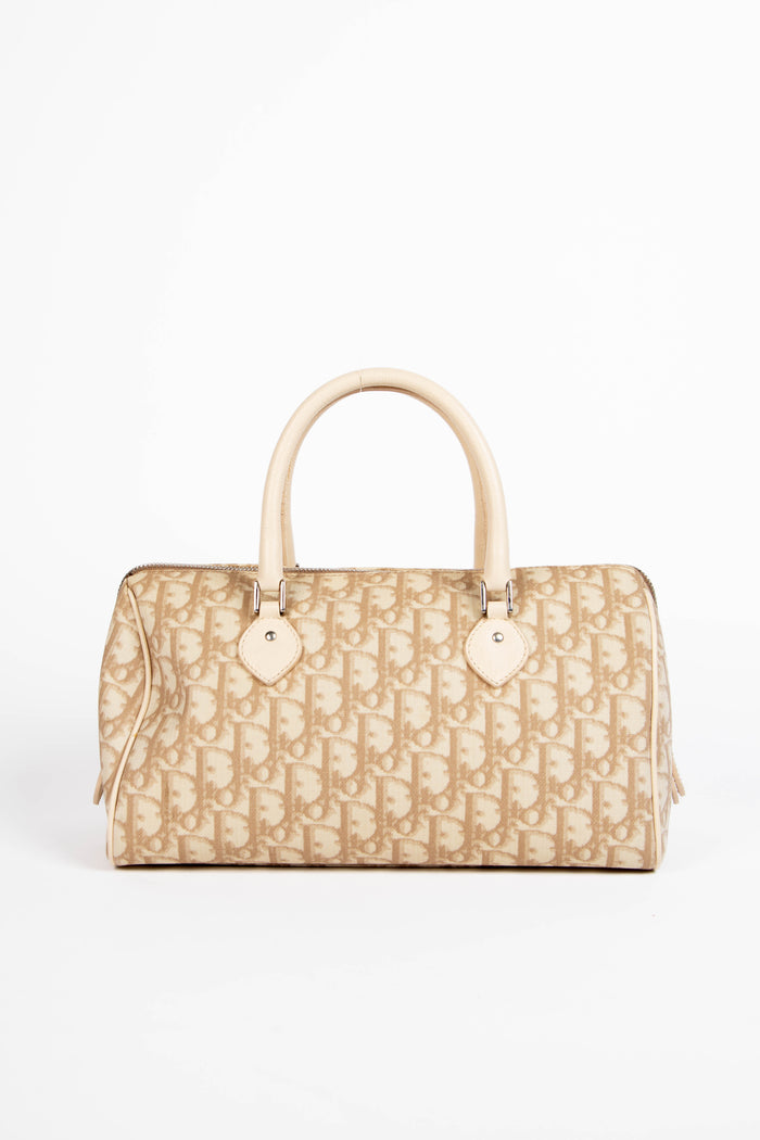 2000s Christian Dior Floral Small Boston Bag