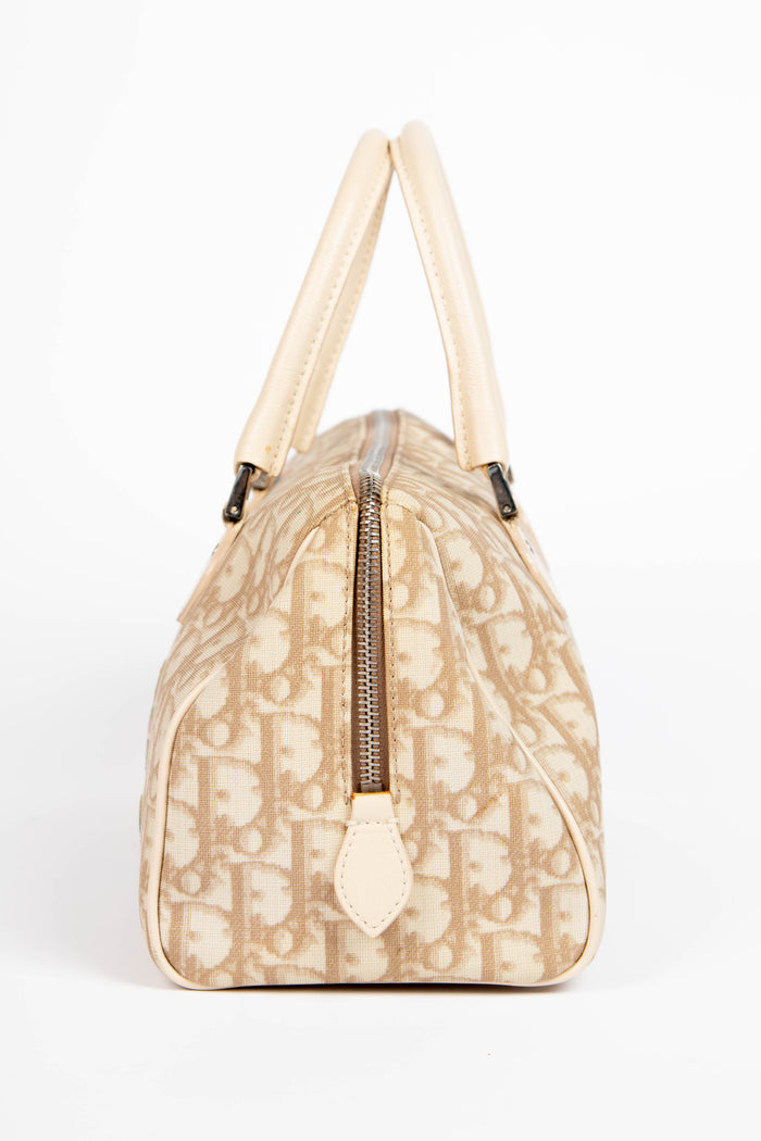 2000s Christian Dior Floral Small Boston Bag