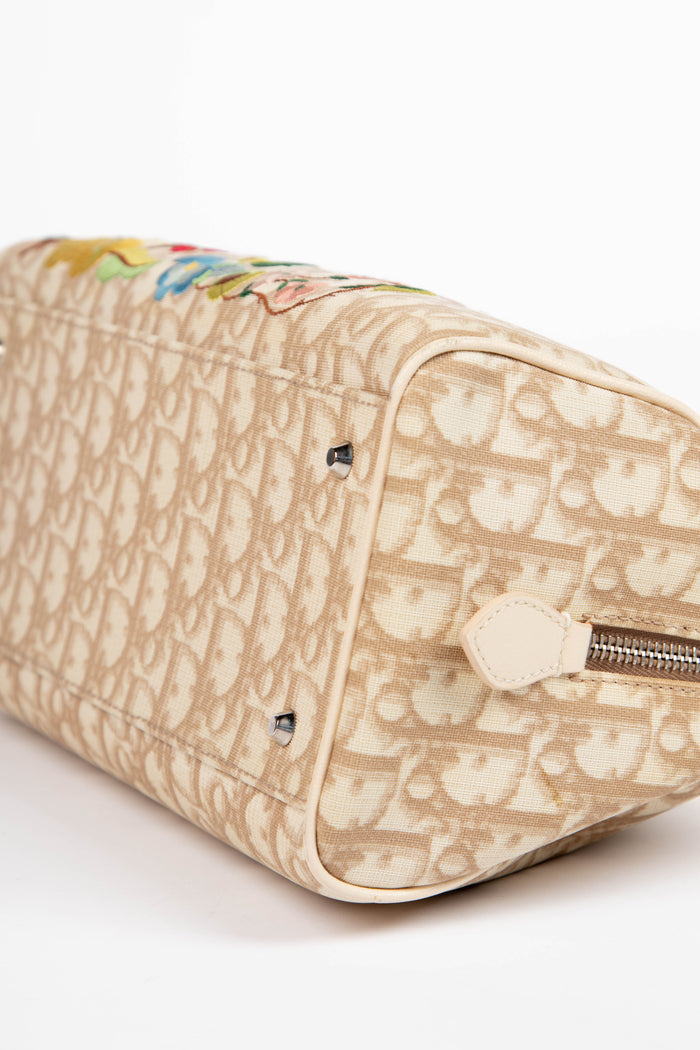 2000s Christian Dior Floral Small Boston Bag