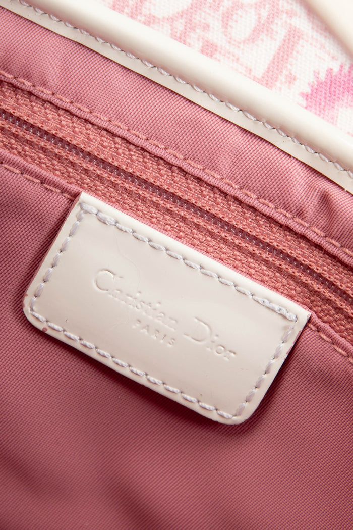 RARE 2000s Christian Dior Galliano Pink Cherry Blossom Saddle Bag