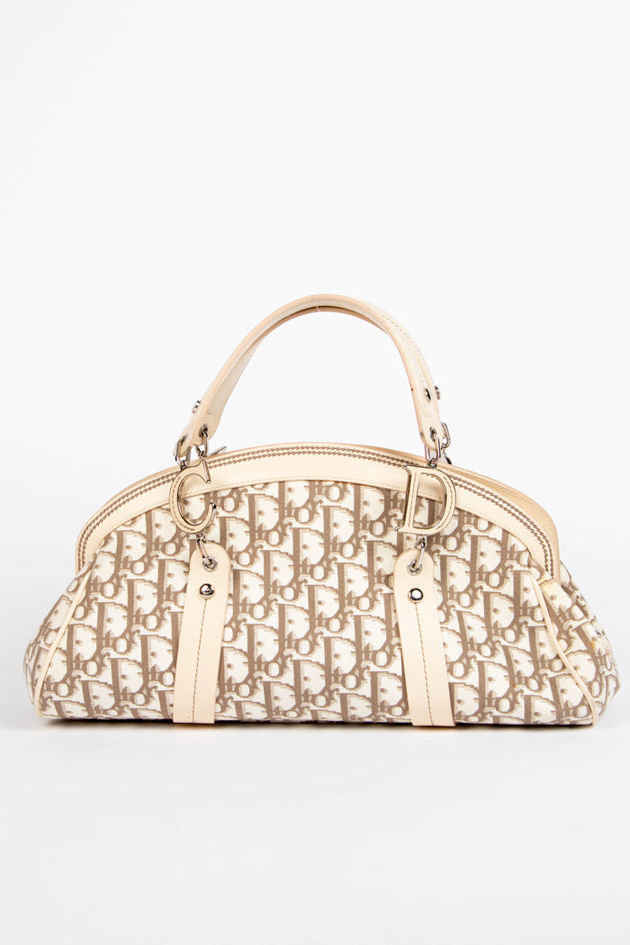 2000s Christian Dior Floral Diorissimo Detective Top Handle Bag