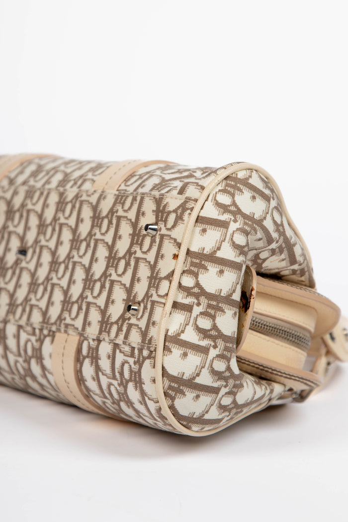 2000s Christian Dior Floral Diorissimo Detective Top Handle Bag