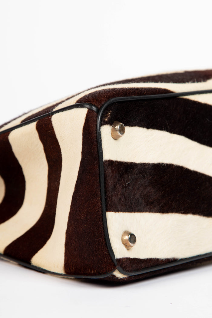 2000s Christian Dior Animal Print Pony Hair Large Lady Dior