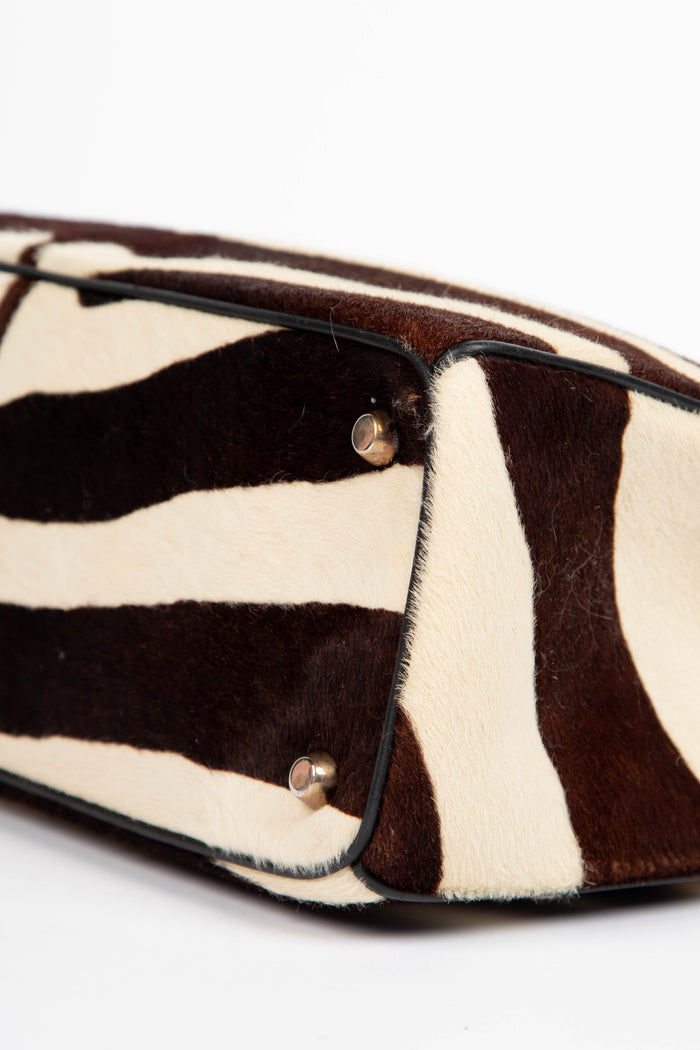 2000s Christian Dior Animal Print Pony Hair Large Lady Dior