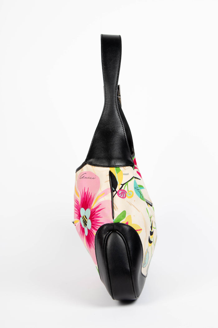 Vintage Gucci Floral Jackie Shoulder Bag