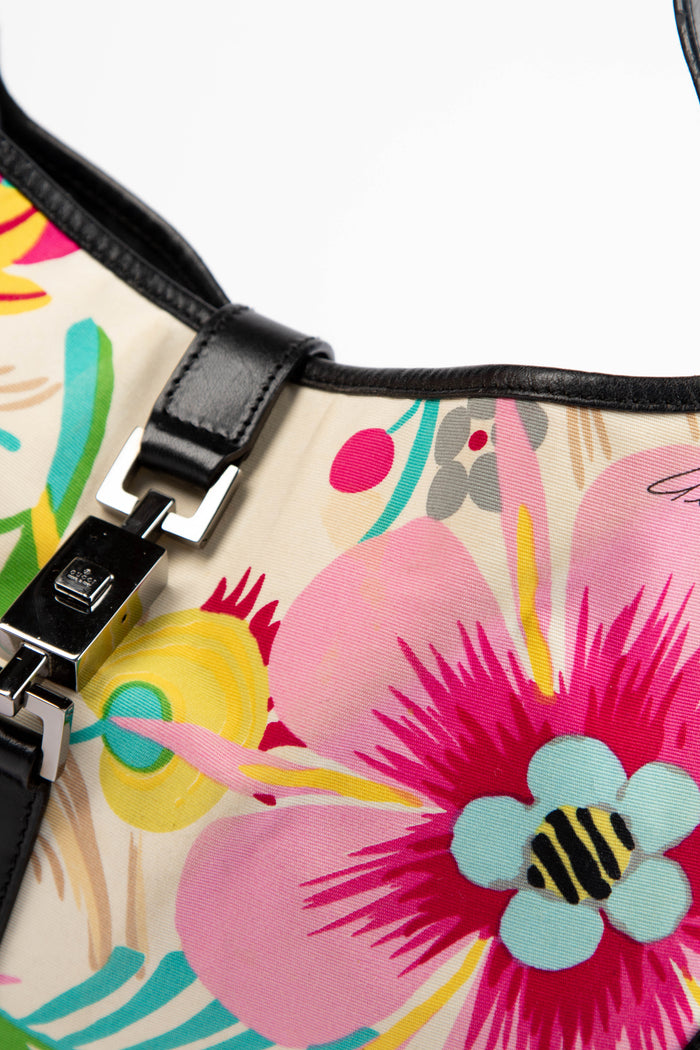 Vintage Gucci Floral Jackie Shoulder Bag