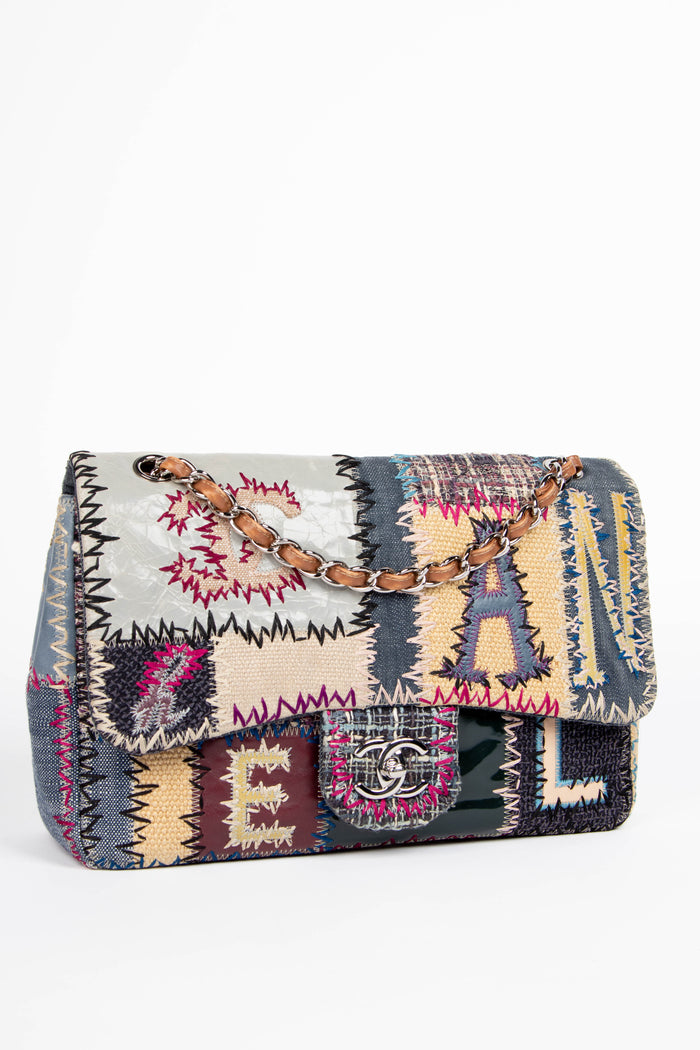 RARE 2010s Chanel Patchwork Jumbo Single Flap Shoulder Bag