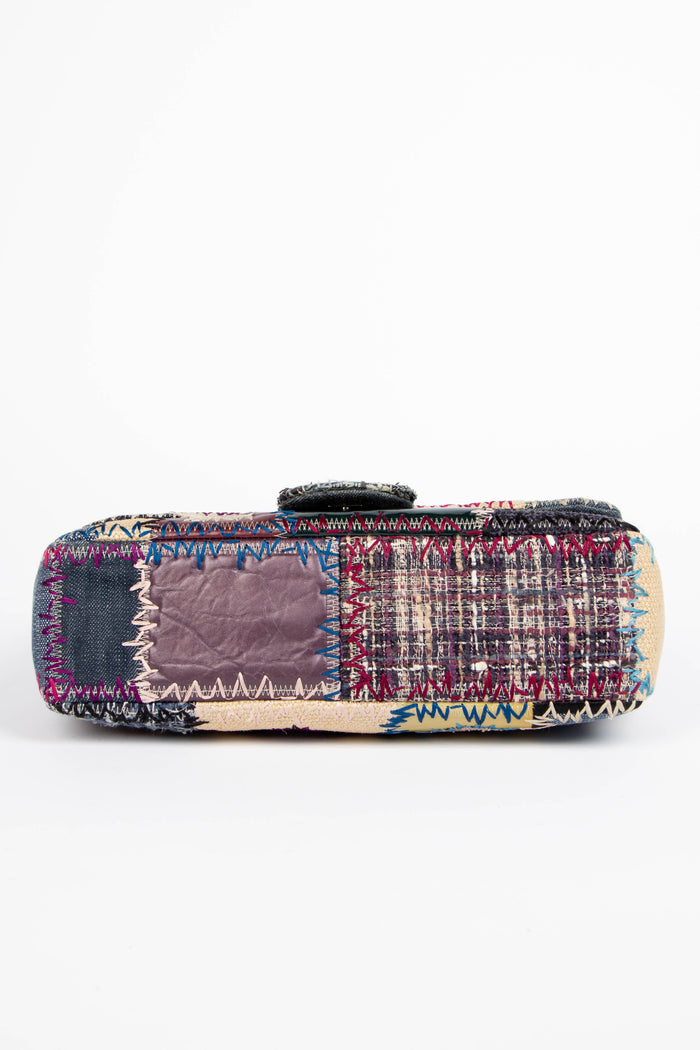 RARE 2010s Chanel Patchwork Jumbo Single Flap Shoulder Bag
