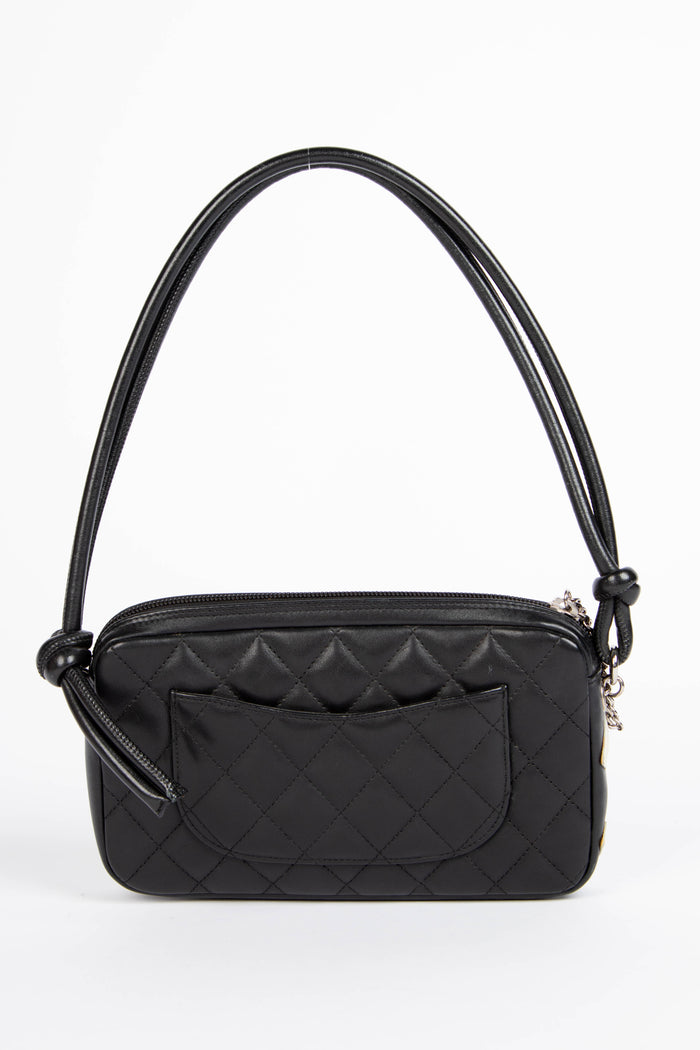 2000s Chanel Black Rue Cambon Small Shoulder Bag