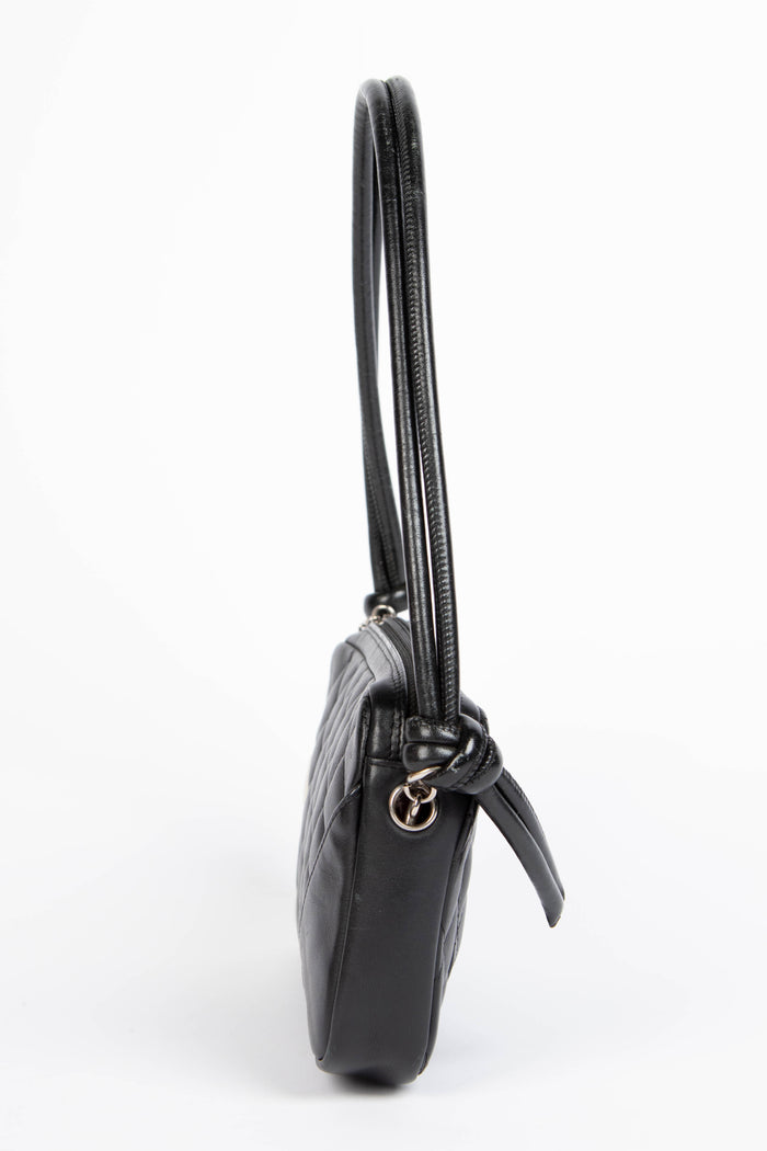 2000s Chanel Black Rue Cambon Small Shoulder Bag