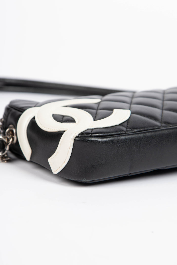 2000s Chanel Black Rue Cambon Small Shoulder Bag