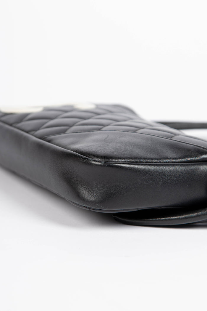 2000s Chanel Black Rue Cambon Small Shoulder Bag