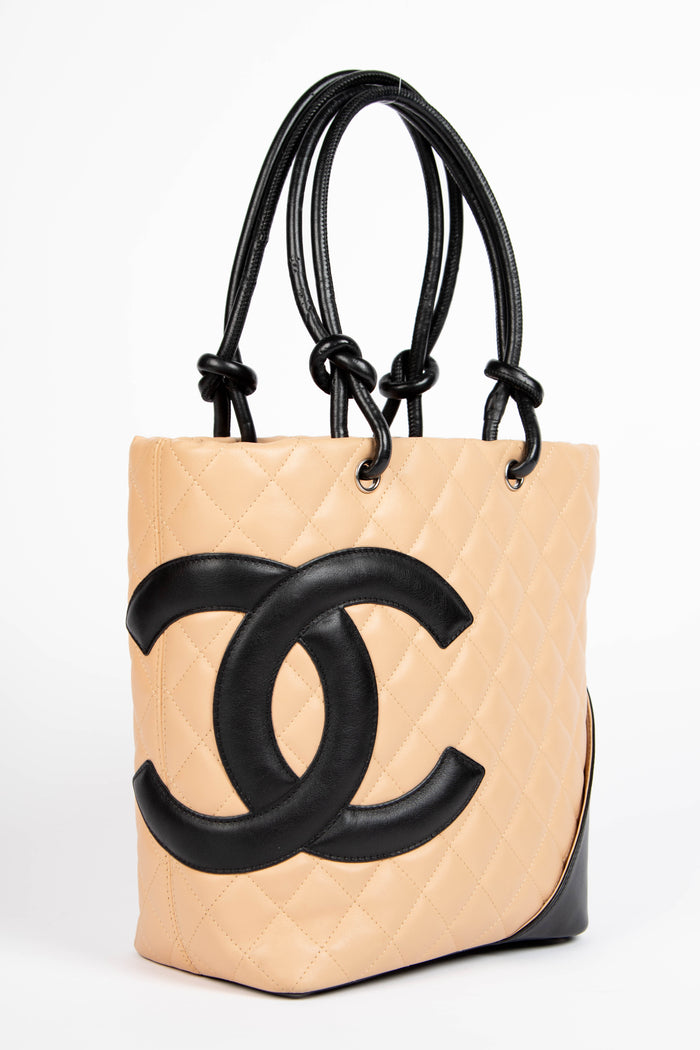 2000s Chanel Beige Rue Cambon Bucket Bag