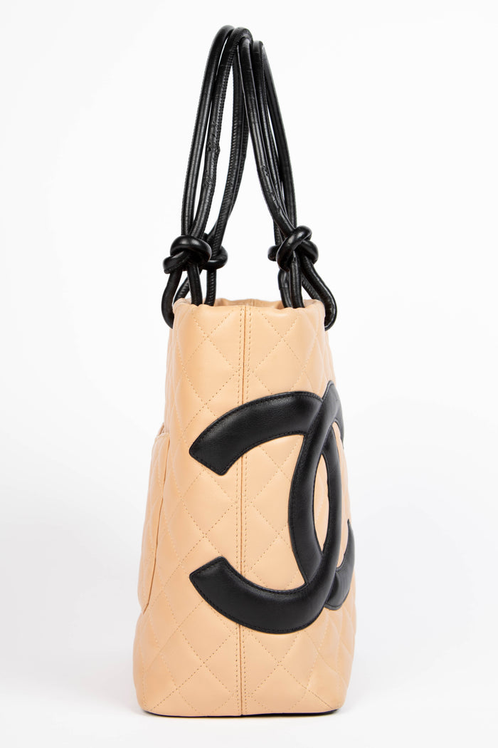2000s Chanel Beige Rue Cambon Bucket Bag