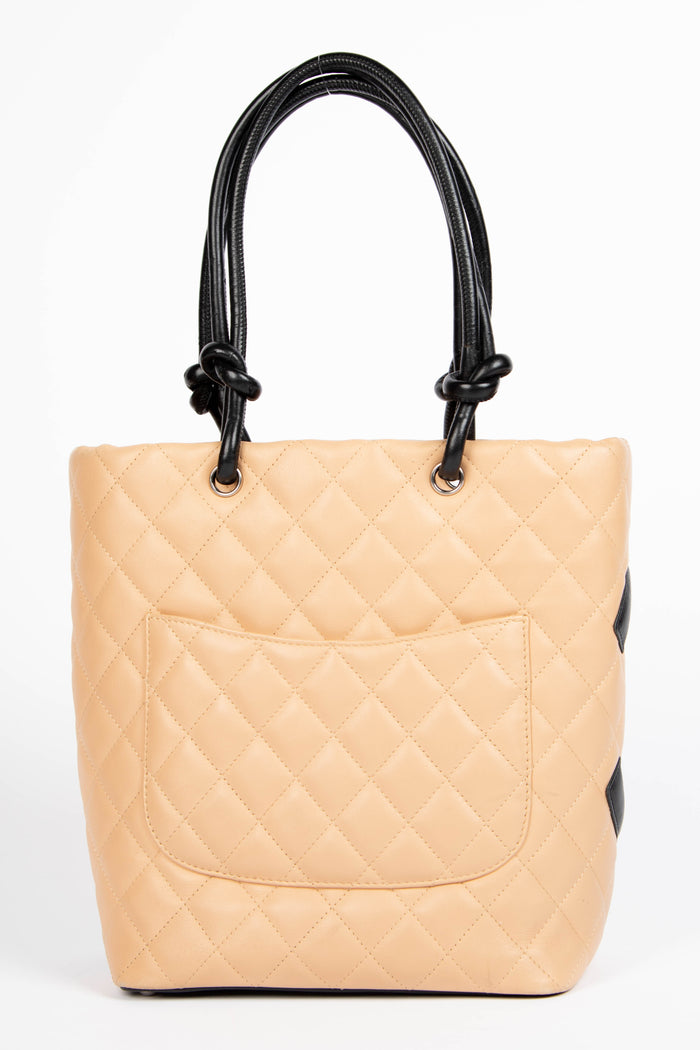 2000s Chanel Beige Rue Cambon Bucket Bag