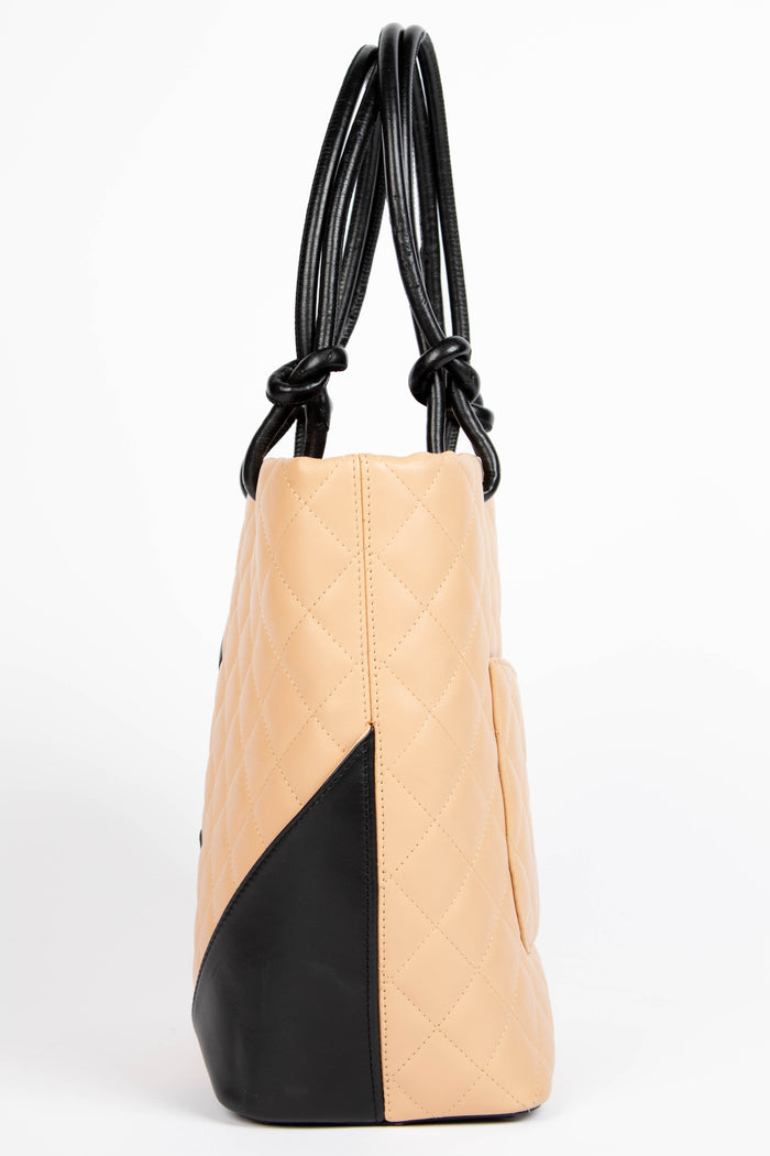 2000s Chanel Beige Rue Cambon Bucket Bag