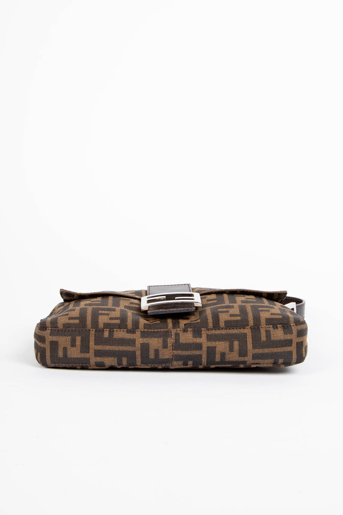 90s Fendi Zucca Monogram Baguette Shoulder Bag