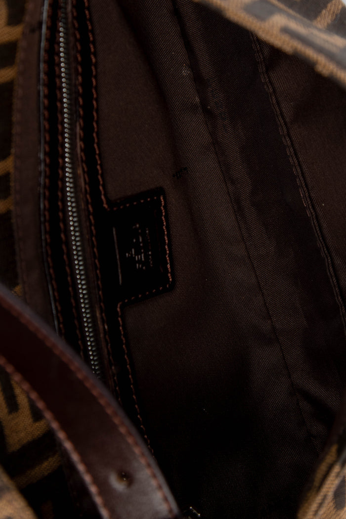 90s Fendi Zucca Monogram Baguette Shoulder Bag