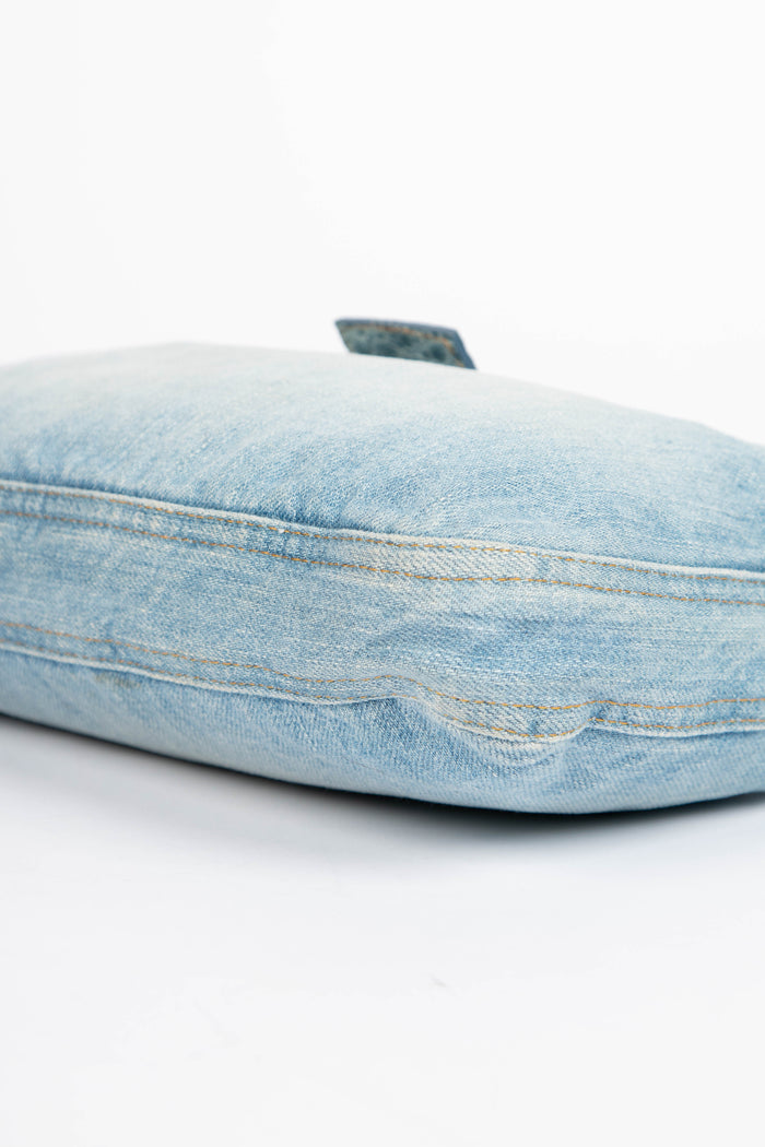 RARE 2000s Fendi Washed Denim Shoulder Bag