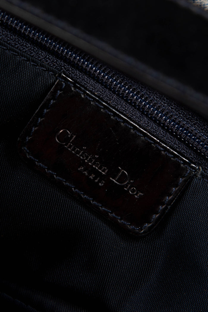 2000s Christian Dior Denim Miss Diorella Saddle Bag