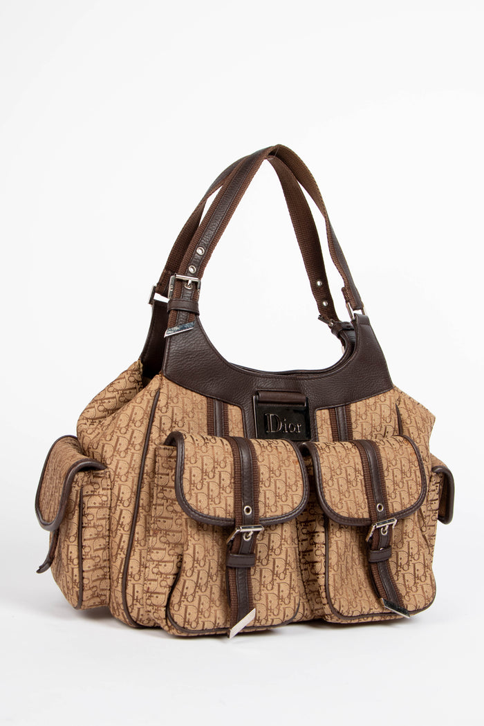 2000s Christian Dior Monogram Cargo Shoulder Bag