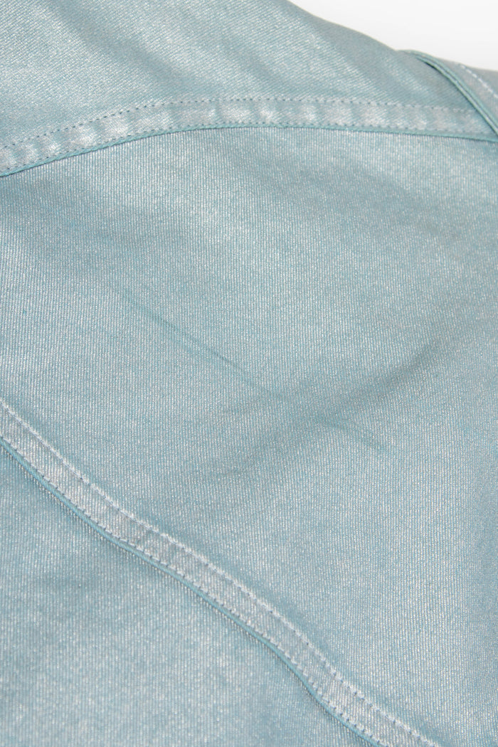 2000s Chanel Sports Line Blue Coated Denim Jacket