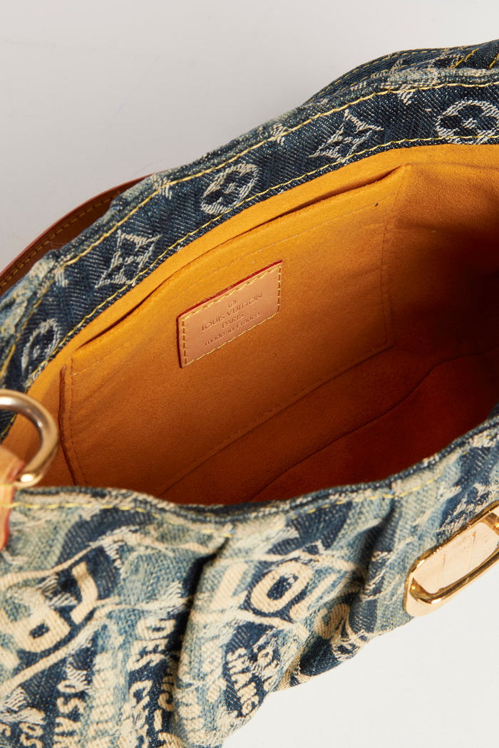 RARE Louis Vuitton Judy Blame Denim Pleaty Shoulder Bag