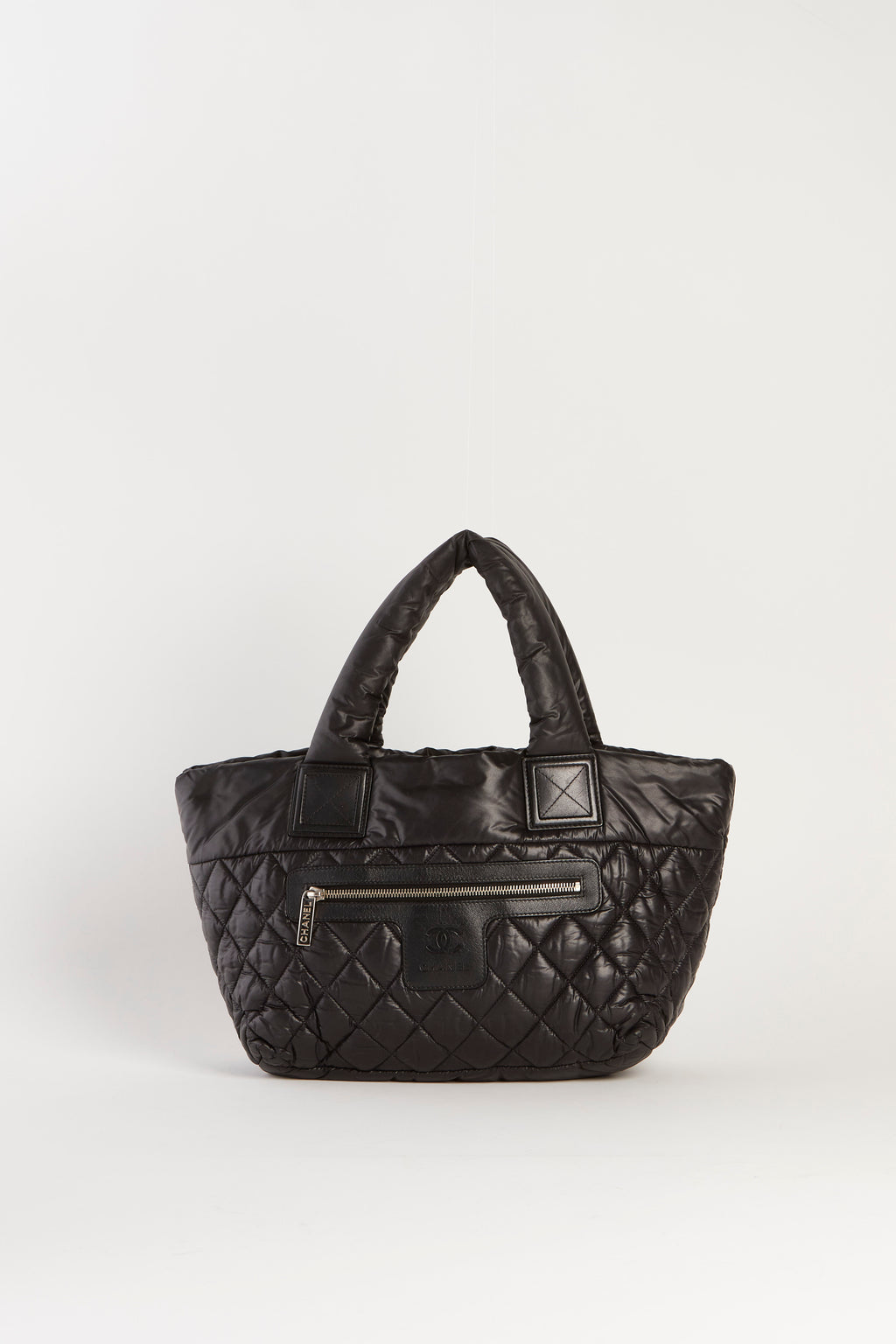2010s Chanel Nylon Puffer Black Tote Bag