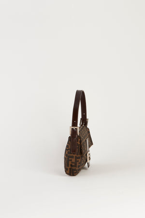 90s Fendi Zucca Baguette Monogram Shoulder Bag