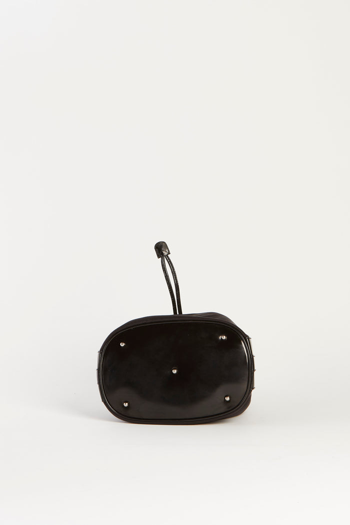 Vintage Gucci Black Bamboo Mini Bucket Bag