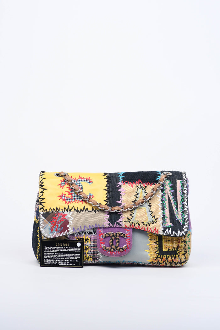 RARE 2010s Chanel Patchwork Single Jumbo Flap Shoulder Bag