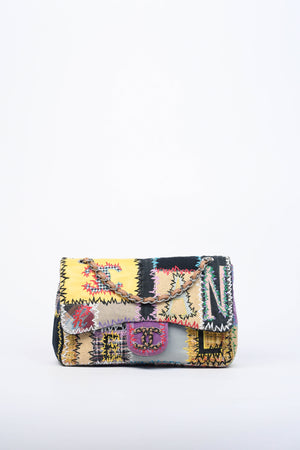 RARE 2010s Chanel Patchwork Single Jumbo Flap Shoulder Bag