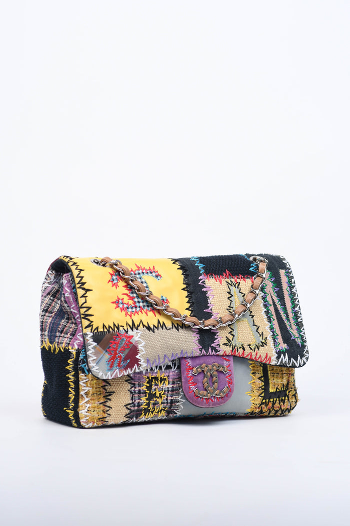 RARE 2010s Chanel Patchwork Single Jumbo Flap Shoulder Bag