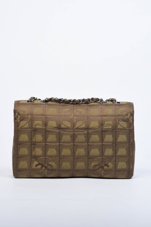 2000s Chanel Brown Travel Line Medium Single Flap Bag