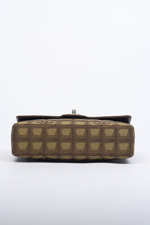 2000s Chanel Brown Travel Line Medium Single Flap Bag