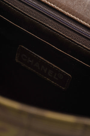2000s Chanel Brown Travel Line Medium Single Flap Bag