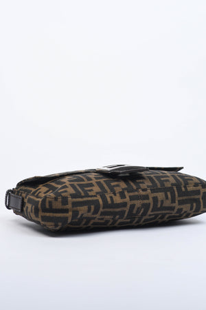 90s Fendi Zucca Baguette Monogram Shoulder Bag SHW