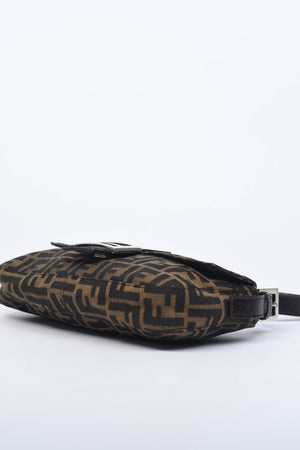 90s Fendi Zucca Baguette Monogram Shoulder Bag SHW