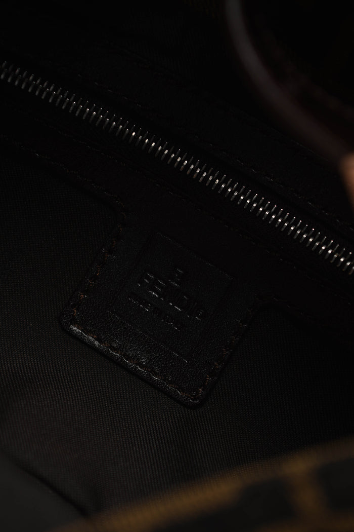 90s Fendi Zucca Baguette Monogram Shoulder Bag SHW
