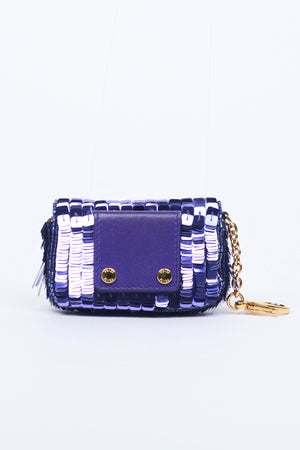 Fendi Purple Sequin Nano Baguette Charm