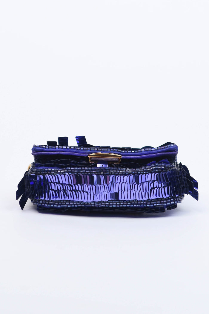 Fendi Purple Sequin Nano Baguette Charm