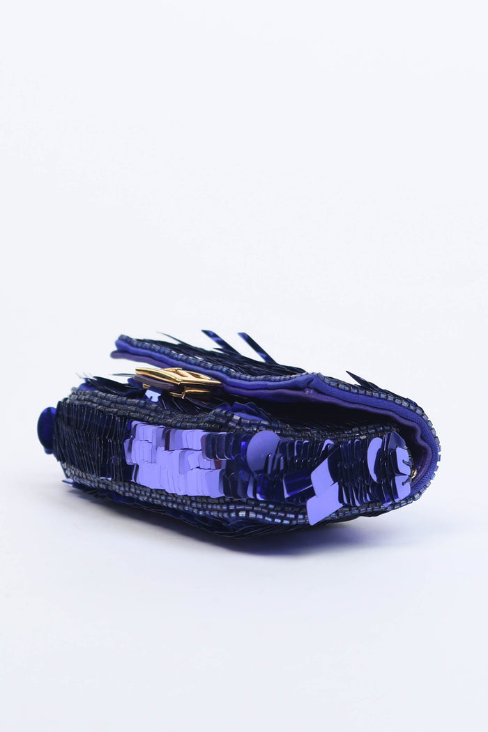 Fendi Purple Sequin Nano Baguette Charm