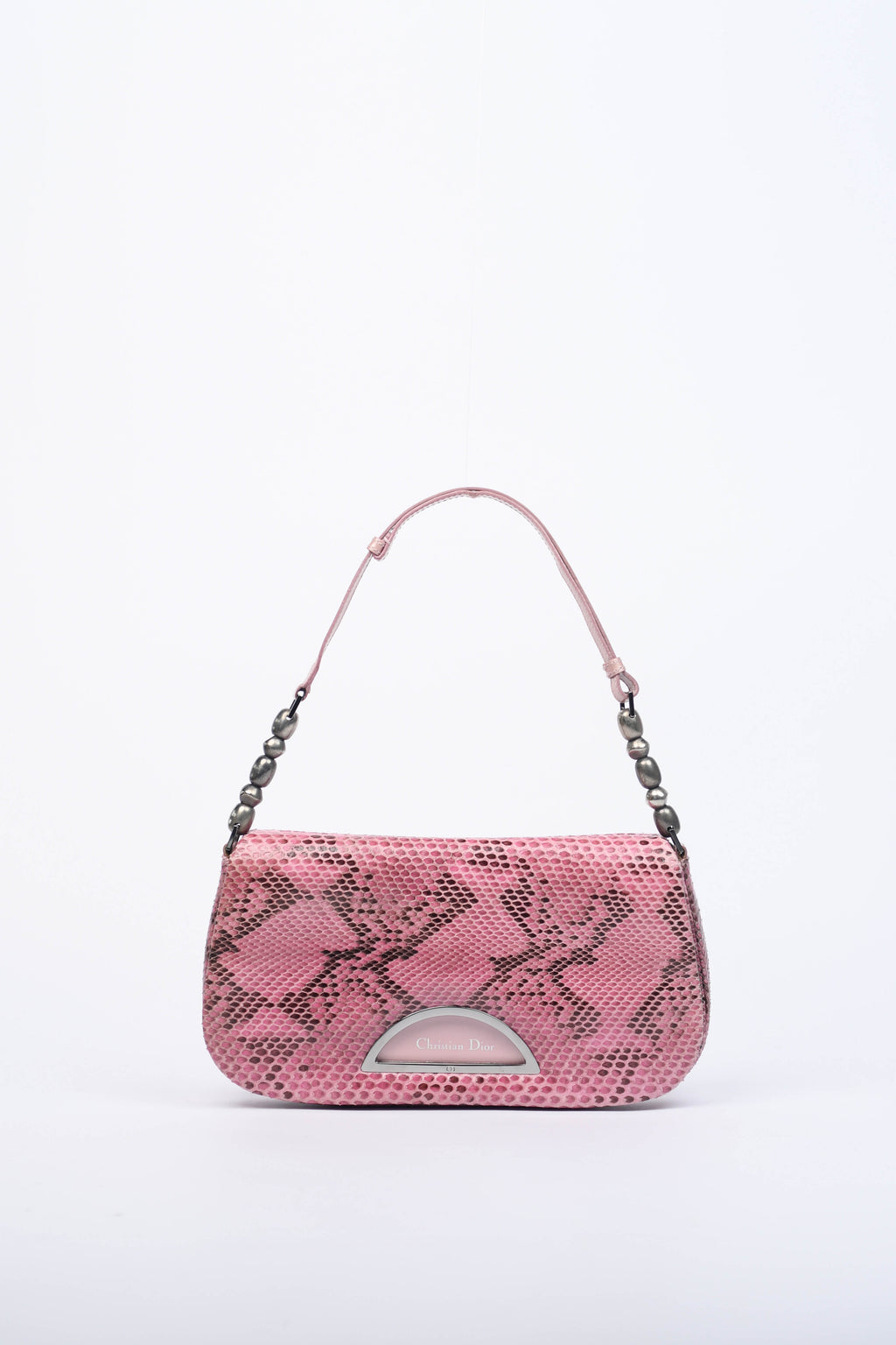RARE Christian Dior Pink Python Malice Shoulder Bag