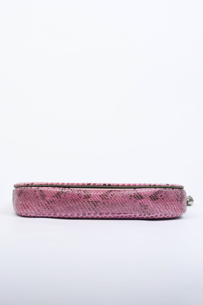 RARE Christian Dior Pink Python Malice Shoulder Bag