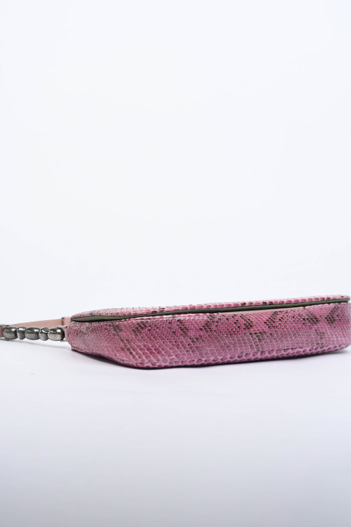 RARE Christian Dior Pink Python Malice Shoulder Bag